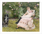 A rest in the garden, 1900 by Edward Killingworth Johnson