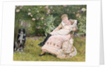 A rest in the garden, 1900 by Edward Killingworth Johnson