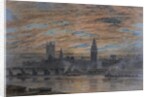 Westminster from the Surrey Bank, 1922 by Joseph Arthur Palliser Severn