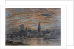 Westminster from the Surrey Bank, 1922 by Joseph Arthur Palliser Severn