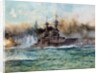 H.M.S Vanguard at The Battle of Jutland, 1924 by Charles Edward Dixon