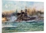 H.M.S Vanguard at The Battle of Jutland, 1924 by Charles Edward Dixon
