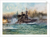 H.M.S Vanguard at The Battle of Jutland, 1924 by Charles Edward Dixon