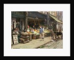 A London Street Market by Allan Douglas Davidson