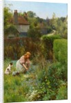 Picking Wild Flowers in the Hedgerow, 1895 by Alfred Jr. Glendening
