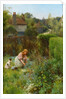 Picking Wild Flowers in the Hedgerow, 1895 by Alfred Jr. Glendening