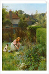 Picking Wild Flowers in the Hedgerow, 1895 by Alfred Jr. Glendening
