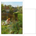 Picking Wild Flowers in the Hedgerow, 1895 by Alfred Jr. Glendening