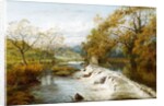 An Overflow Weir by a Mill Pond, c.1880 by English School