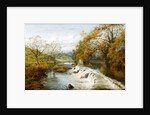An Overflow Weir by a Mill Pond, c.1880 by English School