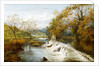 An Overflow Weir by a Mill Pond, c.1880 by English School