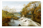 An Overflow Weir by a Mill Pond, c.1880 by English School