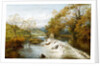An Overflow Weir by a Mill Pond, c.1880 by English School