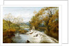 An Overflow Weir by a Mill Pond, c.1880 by English School