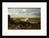 Picnic on Richmond Hill overlooking the River Thames, Surrey by William E. Jones