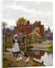 Driving Home the Ducks by the Old Bridge, Abingdon by William Teulon Blandford Fletcher