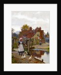 Driving Home the Ducks by the Old Bridge, Abingdon by William Teulon Blandford Fletcher
