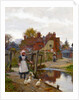 Driving Home the Ducks by the Old Bridge, Abingdon by William Teulon Blandford Fletcher