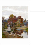 Driving Home the Ducks by the Old Bridge, Abingdon by William Teulon Blandford Fletcher