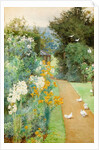 Lilies and Doves in a Corner of my Garden by Alfred Parsons