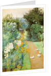 Lilies and Doves in a Corner of my Garden by Alfred Parsons