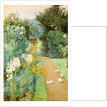 Lilies and Doves in a Corner of my Garden by Alfred Parsons