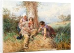 Young Anglers: No Luck Today by Myles Birket Foster