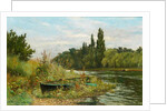 A Quiet Spot on the River Thames, 1882 by Fred Hines