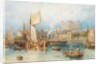 The Tower of London from the Thames by Myles Birket Foster