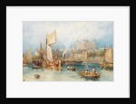The Tower of London from the Thames by Myles Birket Foster