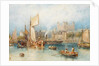 The Tower of London from the Thames by Myles Birket Foster