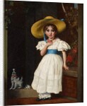 Girl in a Straw Hat, c.1840 by English School