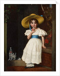 Girl in a Straw Hat, c.1840 by English School