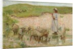 A Study for 'Sheep Pool on the South Downs' by William Edward Stott