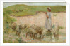 A Study for 'Sheep Pool on the South Downs' by William Edward Stott