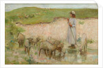 A Study for 'Sheep Pool on the South Downs' by William Edward Stott