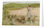 A Study for 'Sheep Pool on the South Downs' by William Edward Stott
