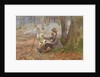 Watercolour painting in the woods at Knole Park, near Sevenoaks, Kent by Charles Green