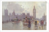 The Houses of Parliament from Westminster Bridge, c.1900 by Alberto Pisa