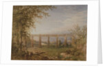 A Brick and Timber Railway Viaduct with Steam Train, 1849 by F. S. Cook