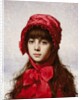 The Red Bonnet by Alexei Alexevich Harlamoff