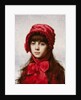 The Red Bonnet by Alexei Alexevich Harlamoff