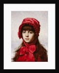 The Red Bonnet by Alexei Alexevich Harlamoff