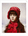 The Red Bonnet by Alexei Alexevich Harlamoff