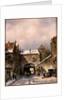 A Village Street Scene in Winter, 1893 by Charles-Henri-Joseph Leickert