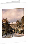 A Village Street Scene in Winter, 1893 by Charles-Henri-Joseph Leickert