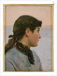 A Fishergirl, Newlyn by Edwin Harris