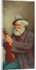 Old Man with a Violin by T. Clare