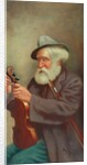 Old Man with a Violin by T. Clare