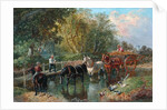 Crossing the Stream by John Frederick Herring Jnr